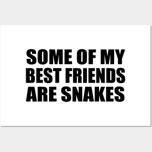 Some Of My Best Friends Are Snakes Funny Quote Posters and Art